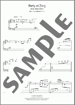 Betty et Zorg (from Betty Blue)(Gabriel Yared) 楽譜 ピアノ（ソロ） ダウンロード