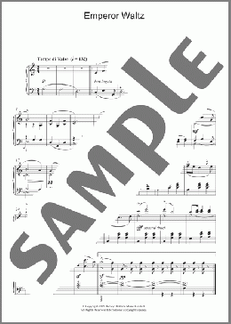 Emperor Waltz(Johann Strauss II) 楽譜 ピアノ（ソロ） ダウンロード