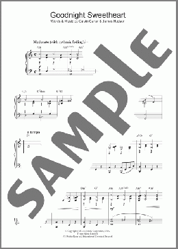 Goodnight Sweetheart(Ray Noble) 楽譜 ピアノ（ソロ） ダウンロード