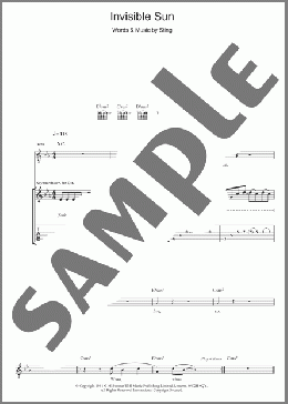 Invisible Sun(The Police) 楽譜 ギター（ソロ） ダウンロード