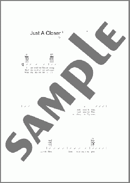Just A Closer Walk With Thee(Traditional) 楽譜 ウクレレ（コード譜） ダウンロード