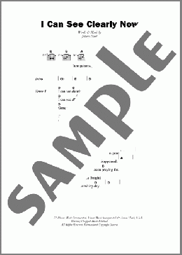 I Can See Clearly Now(Johnny Nash) 楽譜 ギター（コード） ダウンロード