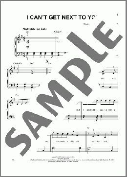 I Can't Get Next To You(The Temptations) 楽譜 ピアノ（ソロ） ダウンロード