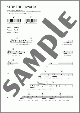 Stop The Cavalry(Jona Lewie) 楽譜 ピアノ（歌詞 & コード） ダウンロード