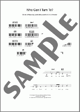 Who Can I Turn To?(Tony Bennett) 楽譜 ピアノ（歌詞 & コード） ダウンロード
