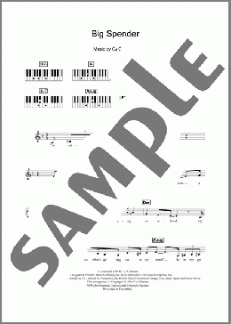Big Spender (from Sweet Charity)(Shirley Bassey) 楽譜 ピアノ（歌詞 & コード） ダウンロード