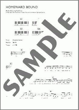 Homeward Bound(Simon & Garfunkel) 楽譜 ピアノ（歌詞 & コード） ダウンロード