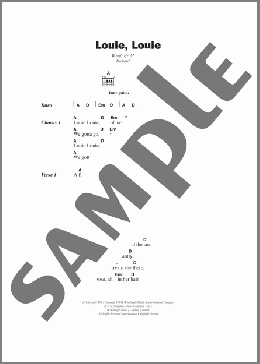 Louie, Louie(The Kingsmen) 楽譜 ギター（コード） ダウンロード