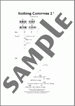 Nothing Compares 2 U(Sinead O'Connor) 楽譜 ピアノ（歌詞 & コード） ダウンロード