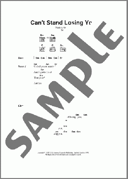 Can't Stand Losing You(The Police) 楽譜 ギター（コード） ダウンロード