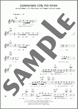 Somewhere Only We Know(Keane) 楽譜 その他 ダウンロード