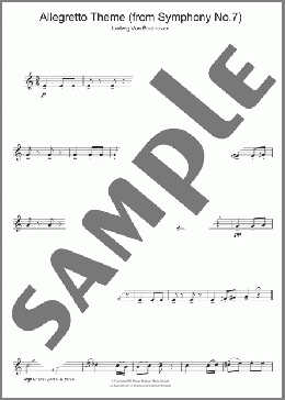 Allegretto Theme (from Symphony No. 7)(Ludwig Van Beethoven) 楽譜 フルート ダウンロード