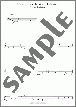 Capriccio Italienne(Pyotr Il'yich Tchaikovsky) 楽譜 クラリネット ダウンロード