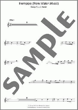 Hornpipe (from The Water Music Suite)(George Frideric Handel) 楽譜 フルート ダウンロード