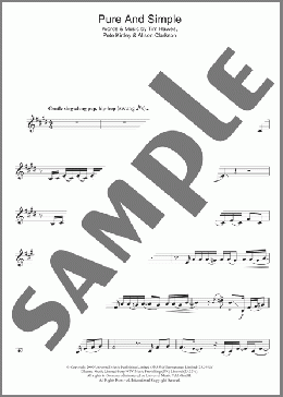 Pure And Simple(Hear'Say) 楽譜 クラリネット ダウンロード