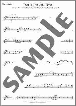 This Is The Last Time(Keane) 楽譜 クラリネット ダウンロード