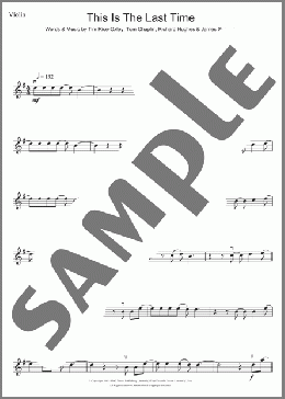This Is The Last Time(Keane) 楽譜 バイオリン ダウンロード