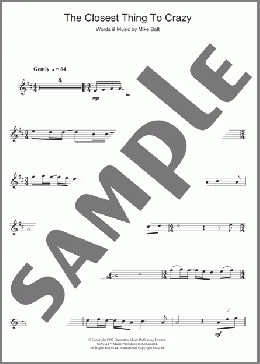 The Closest Thing To Crazy(Katie Melua) 楽譜 クラリネット ダウンロード