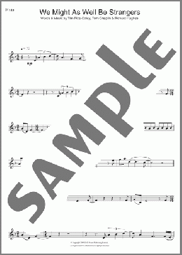 We Might As Well Be Strangers(Keane) 楽譜 フルート ダウンロード