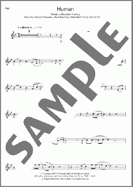 Human(The Killers) 楽譜 フルート ダウンロード