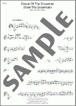 Dance Of The Snowmen (from The Snowman)(Howard Blake) 楽譜 バイオリン ダウンロード
