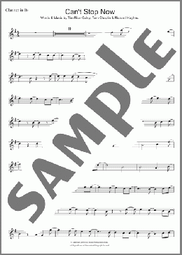 Can't Stop Now(Keane) 楽譜 クラリネット ダウンロード