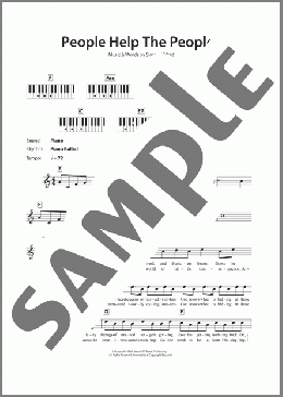 People Help The People(Cherry Ghost/Birdy) 楽譜 ピアノ（歌詞 & コード） ダウンロード