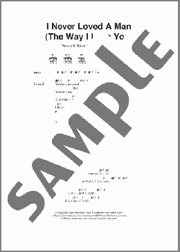 I Never Loved A Man (The Way I Love You)(Aretha Franklin) 楽譜 ギター（コード） ダウンロード