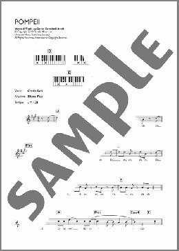 Pompeii(Bastille) 楽譜 ピアノ（歌詞 & コード） ダウンロード