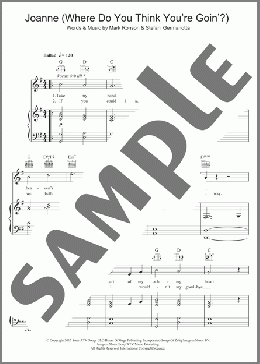 Joanne (Where Do You Think You're Goin'?) (piano version)(Lady Gaga) 楽譜 その他 ダウンロード