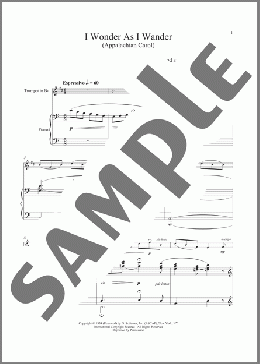 I Wonder As I Wander(John Jacob Niles) 楽譜 その他 ダウンロード