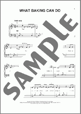 What Baking Can Do (from Waitress The Musical)(Sara Bareilles) 楽譜 ピアノ（ソロ） ダウンロード