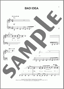 Bad Idea (from Waitress The Musical)(Sara Bareilles) 楽譜 ピアノ（ソロ） ダウンロード