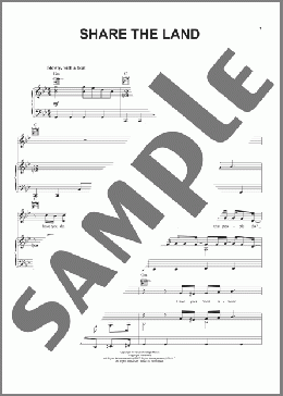 Share The Land(The Guess Who) 楽譜 ピアノ & ボーカル & ギター ダウンロード