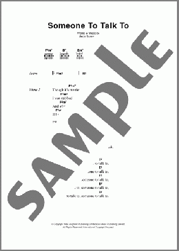 Someone To Talk To(The Police) 楽譜 ギター（コード） ダウンロード