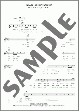 Town Called Malice(The Jam) 楽譜 その他 ダウンロード