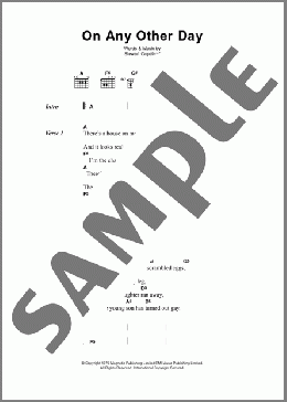On Any Other Day(The Police) 楽譜 ギター（コード） ダウンロード