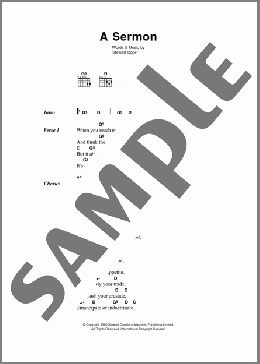 A Sermon(The Police) 楽譜 ギター（コード） ダウンロード