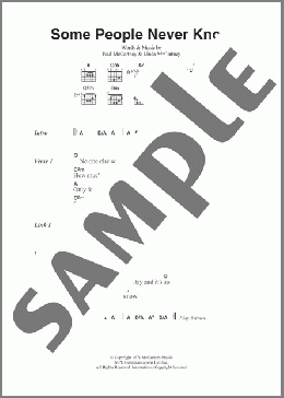 Some People Never Know(Wings) 楽譜 ギター（コード） ダウンロード