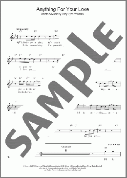 Anything For Your Love(Jerry Lynn Williams) 楽譜 その他 ダウンロード