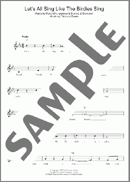 Let's All Sing Like The Birdies Sing(Tolchard Evans) 楽譜 その他 ダウンロード