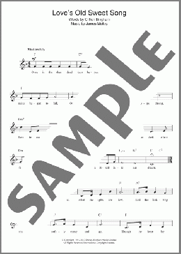 Love's Old Sweet Song(James L. Molloy) 楽譜 その他 ダウンロード