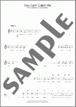 You Can't Catch Me(Chuck Berry) 楽譜 その他 ダウンロード