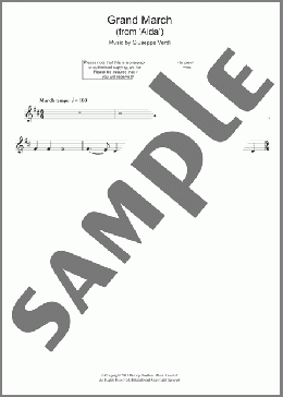 Grand March (from Aida)(Giuseppe Verdi) 楽譜 クラリネット ダウンロード
