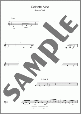 Celeste Aida (from Aida)(Giuseppe Verdi) 楽譜 クラリネット ダウンロード