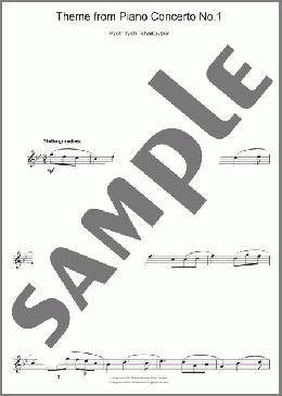 Piano Concerto No. 1 in B Flat Minor Op. 23(Pyotr Il'yich Tchaikovsky) 楽譜 フルート ダウンロード