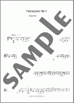 Passepied No.1(Johann Sebastian Bach) 楽譜 クラリネット ダウンロード