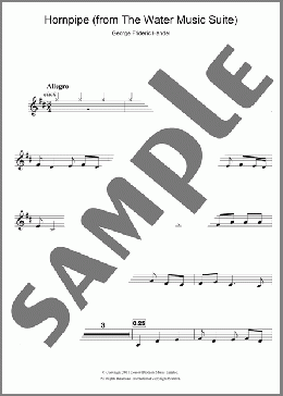 Hornpipe (from The Water Music Suite)(George Frideric Handel) 楽譜 クラリネット ダウンロード