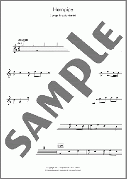 Hornpipe (from The Water Music Suite)(George Frideric Handel) 楽譜 フルート ダウンロード
