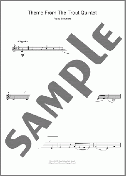 Theme From The Trout Quintet (Die Forelle)(Franz Schubert) 楽譜 クラリネット ダウンロード